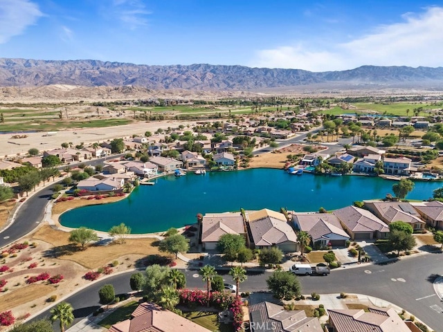84250 Tramonto Way, Indio, CA 92203 - aerial perspective of suburban area with a water and mountain view