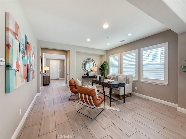 6184 Lafayette St, Chino, CA 91710 - dining room featuring baseboards, wood tiled floors, and recessed lighting