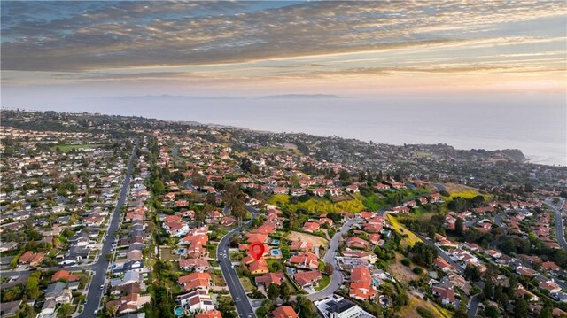 1465 Via Coronel, Palos Verdes Estates, CA 90274 - aerial view of property and surrounding area featuring a large body of water and nearby suburban area