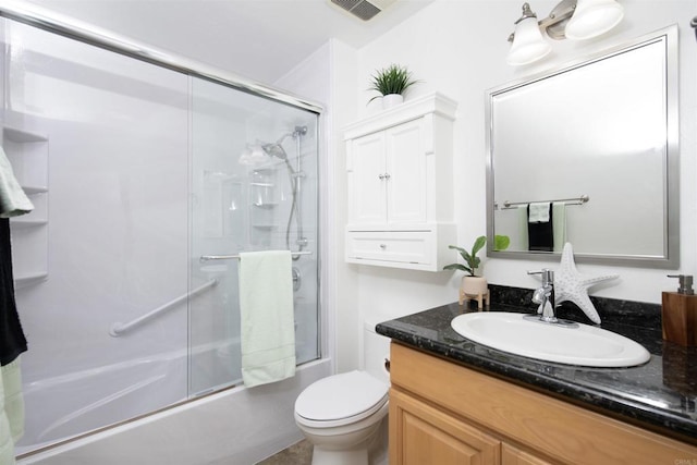 3625 Vista Oceana Unit 18, Oceanside, CA 92057 - full bath with vanity, enclosed tub / shower combo, and toilet