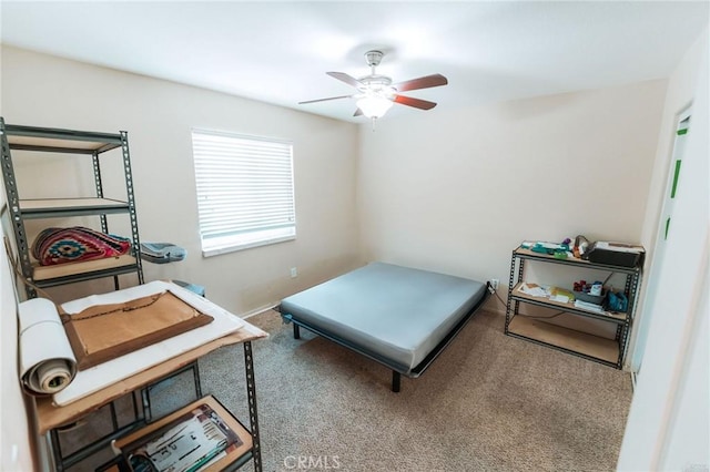 15193 Arcadian St, Adelanto, CA 92301 - carpeted bedroom with a ceiling fan