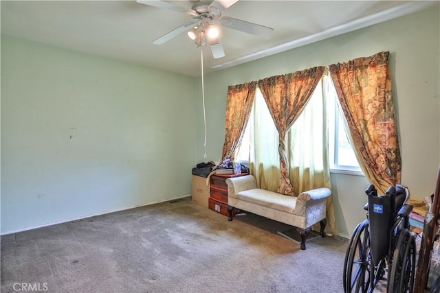 1706 James Pl, Pomona, CA 91767 - sitting room with carpet and a ceiling fan