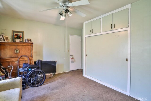 1706 James Pl, Pomona, CA 91767 - sitting room with carpet and ceiling fan