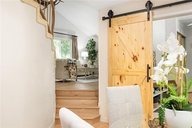29422 Modjeska Canyon Rd, Modjeska Canyon, CA 92676 - detailed view of wood finished floors and a barn door