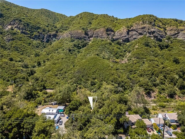 29422 Modjeska Canyon Rd, Modjeska Canyon, CA 92676 - drone / aerial view of a forest and a mountain backdrop