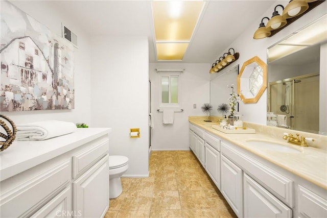 29422 Modjeska Canyon Rd, Modjeska Canyon, CA 92676 - full bathroom with double vanity, a stall shower, and tile patterned flooring