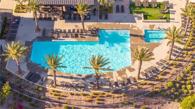 16725 Petrus Ln, Fontana, CA 92336 - bird's eye view of a pool area