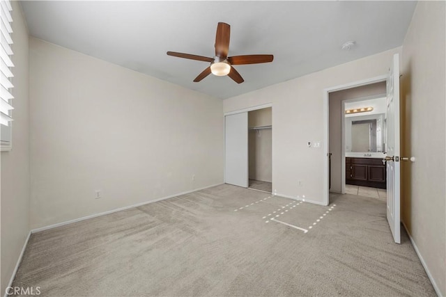 8840 Greenlawn St, Riverside, CA 92508 - unfurnished bedroom with light colored carpet, a closet, baseboards, and ceiling fan