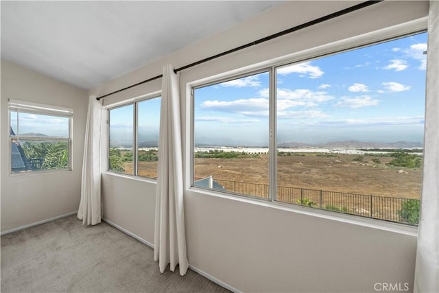 8840 Greenlawn St, Riverside, CA 92508 - unfurnished sunroom featuring vaulted ceiling and a mountain view