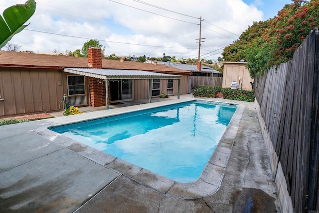 5283 Chollas Pkwy, San Diego, CA 92105 - view of pool featuring a fenced backyard and a patio area