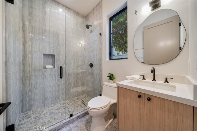4634 Vesper Ave, Sherman Oaks, CA 91403 - full bathroom with toilet, a shower stall, and vanity