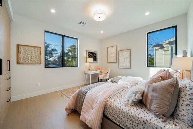 4634 Vesper Ave, Sherman Oaks, CA 91403 - bedroom with light wood-style flooring and recessed lighting