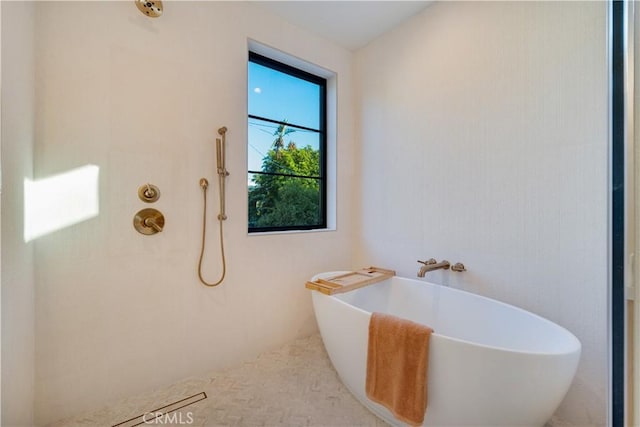 4634 Vesper Ave, Sherman Oaks, CA 91403 - full bathroom featuring a tile shower and a freestanding tub