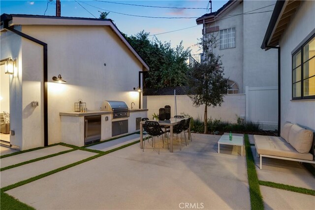 4634 Vesper Ave, Sherman Oaks, CA 91403 - view of patio with an outdoor kitchen and outdoor dining space