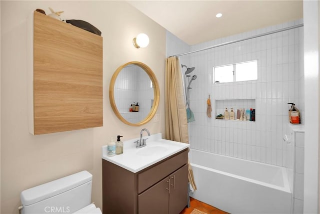 225 E 56th St, Long Beach, CA 90805 - bathroom with vanity and shower / tub combo with curtain