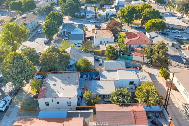 225 E 56th St, Long Beach, CA 90805 - aerial view of residential area featuring property parcel outlined