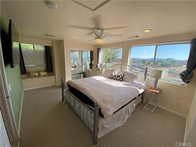 35450 Calle Nopal, Temecula, CA 92592 - bedroom featuring light carpet and a ceiling fan