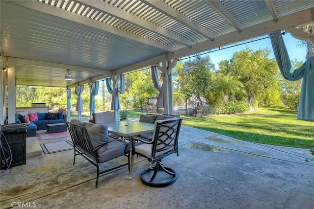 35450 Calle Nopal, Temecula, CA 92592 - view of patio / terrace with an outdoor hangout area and outdoor dining area