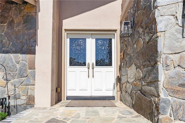 6421 Acacia Hill Dr, Yorba Linda, CA 92886 - property entrance featuring stone siding and stucco siding