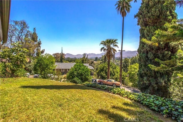 1872 Arroyo Dr, Riverside, CA 92506 - view of grassy yard featuring a mountain view