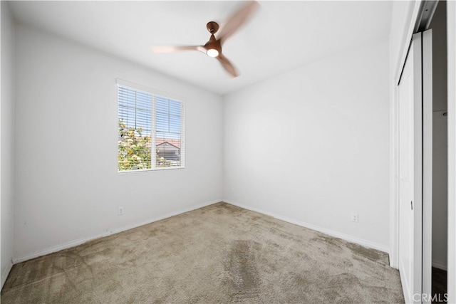 11877 Crossbill Way, Jurupa Valley, CA 91752 - unfurnished bedroom with carpet flooring, baseboards, a closet, and ceiling fan