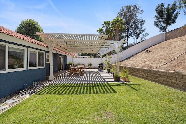 27721 Wakefield Rd, Castaic, CA 91384 - view of yard featuring a pergola and a patio