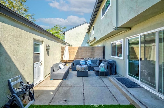 5526 Donner Ave, Buena Park, CA 90621 - view of patio / terrace with an outdoor living space with a fire pit