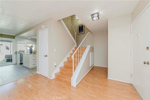 5526 Donner Ave, Buena Park, CA 90621 - staircase featuring wood finished floors and baseboards