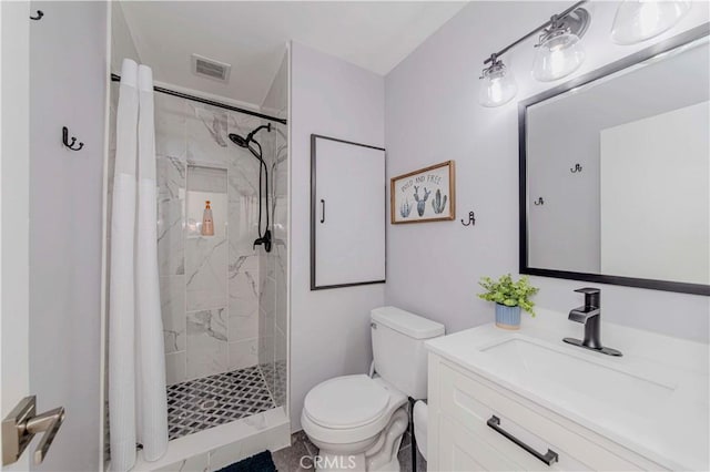 5526 Donner Ave, Buena Park, CA 90621 - full bathroom with toilet, vanity, and a marble finish shower