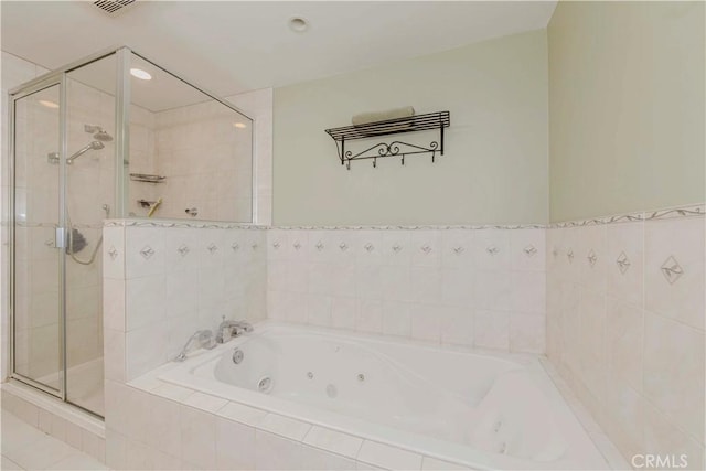5526 Donner Ave, Buena Park, CA 90621 - full bath featuring a jetted tub, a shower stall, and recessed lighting