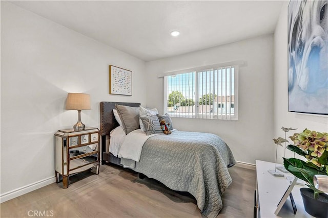 13338 Woodbrook Cir, Garden Grove, CA 92844 - bedroom with baseboards, wood finished floors, and recessed lighting