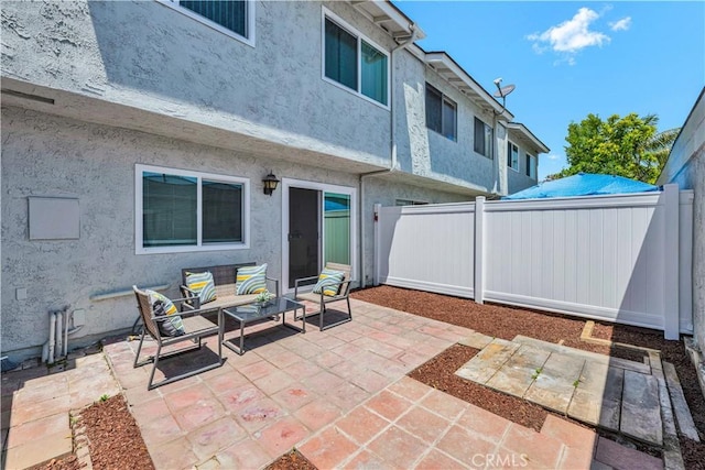 13338 Woodbrook Cir, Garden Grove, CA 92844 - fenced backyard with a patio and an outdoor living space