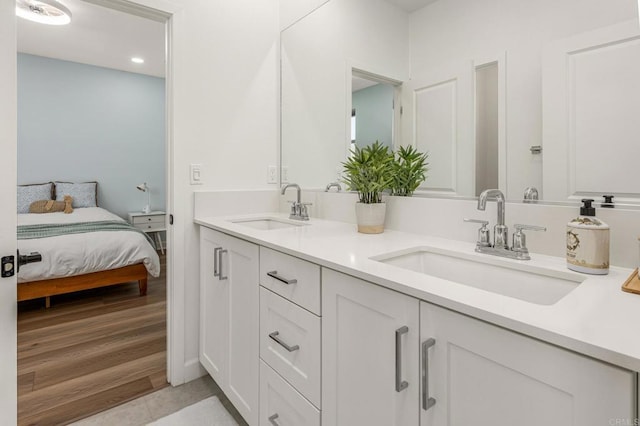 675 Westbrook Loop, San Marcos, CA 92078 - ensuite bathroom featuring double vanity, recessed lighting, and tile patterned floors