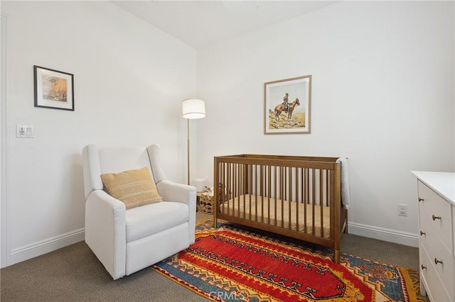 3207 Daisy Ln, San Luis Obispo, CA 93401 - carpeted bedroom featuring baseboards and a nursery area