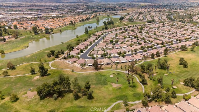 29557 Warmsprings Dr, Menifee, CA 92584 - aerial view of property's location with nearby suburban area, a nearby body of water, and a golf club