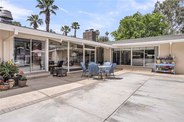 2201 Archdale St, Riverside, CA 92506 - view of patio featuring outdoor dining space