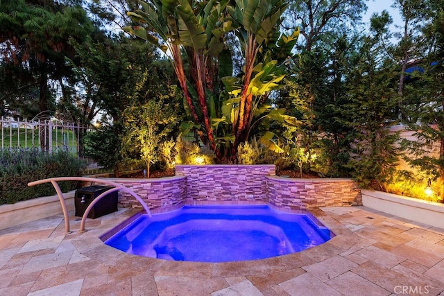 30801 Via Conquista, San Juan Capistrano, CA 92675 - view of pool featuring an in-ground hot tub and a patio area