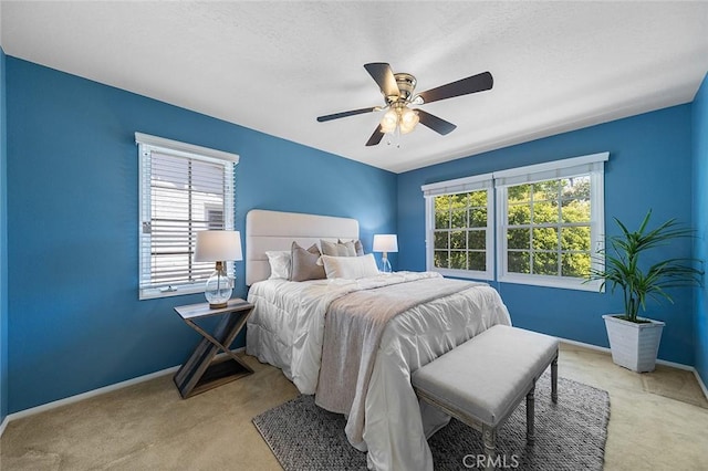 435 Orlena Ave, Long Beach, CA 90814 - bedroom with light carpet, baseboards, and a ceiling fan