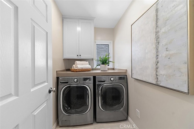 435 Orlena Ave, Long Beach, CA 90814 - laundry room with cabinet space, washing machine and clothes dryer, and baseboards