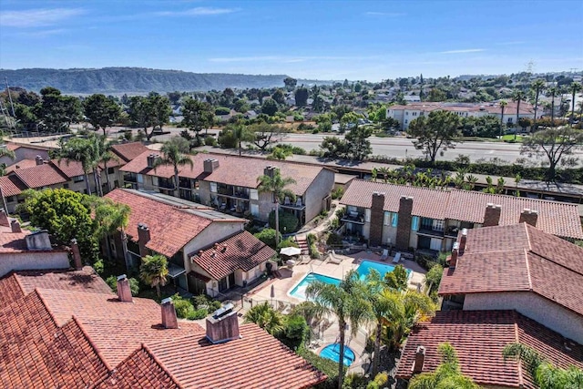 1905 Alga Rd Unit C, Carlsbad, CA 92009 - aerial view of residential area featuring a pool area and mountains