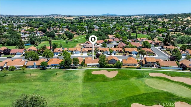 917 Saint Ann, Paso Robles, CA 93446 - aerial view of residential area featuring a golf club and a mountainous background