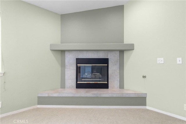 917 Saint Ann, Paso Robles, CA 93446 - detailed view of carpet flooring, a fireplace, and baseboards