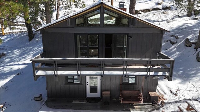 2484 Pine Dr, Running Springs, CA 92382 - view of snow covered house