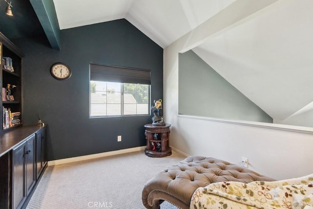 43650 Buckeye Rd, Temecula, CA 92592 - living area with lofted ceiling and carpet flooring