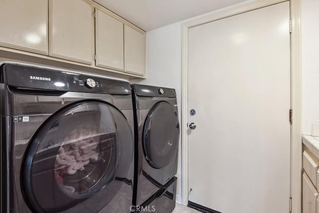 43650 Buckeye Rd, Temecula, CA 92592 - washroom featuring washing machine and clothes dryer and cabinet space