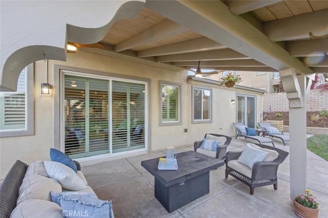 24923 Hearth Ct, Valencia, CA 91354 - view of patio featuring an outdoor living space