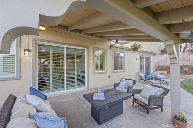 24923 Hearth Ct, Valencia, CA 91354 - view of patio with an outdoor hangout area