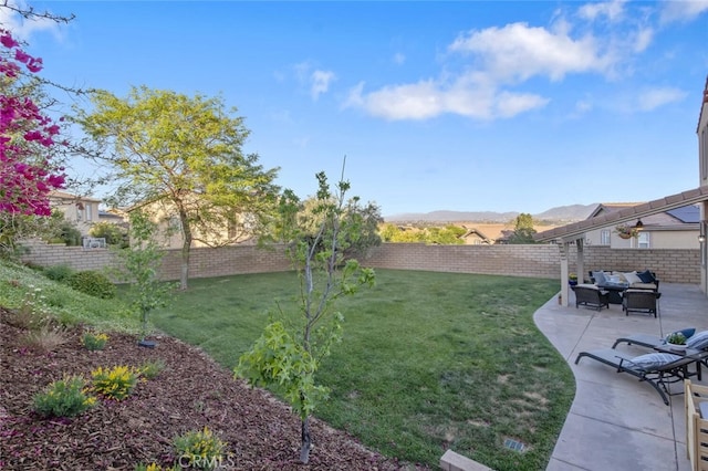 24923 Hearth Ct, Valencia, CA 91354 - view of yard with a patio area and a mountain view