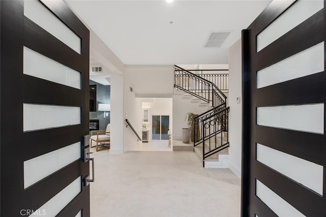 23835 Bella Vista Dr, Newhall, CA 91321 - foyer entrance with stairs and baseboards