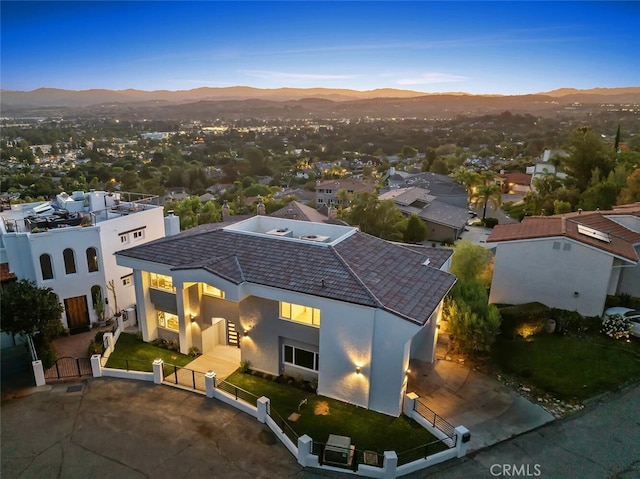 23835 Bella Vista Dr, Newhall, CA 91321 - aerial view of property and surrounding area featuring a mountain backdrop